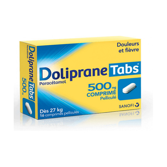 Doliprane Tabs 16 comprimés pelliculés 500mg