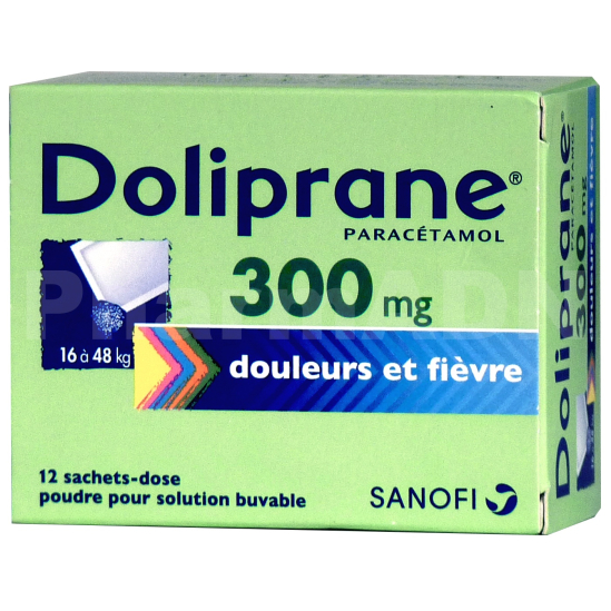DOLIPRANE 300MG Douleurs et Fièvre 16-48KG Sachets boite de 12
