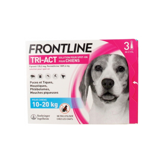 FRONTLINE TRI-ACT CHIEN MOYEN PIP BTE 3