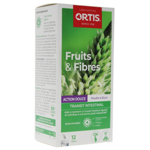 ORTIS Fruits & Fibres Action Douce Poudre à Diluer 12 Sticks
