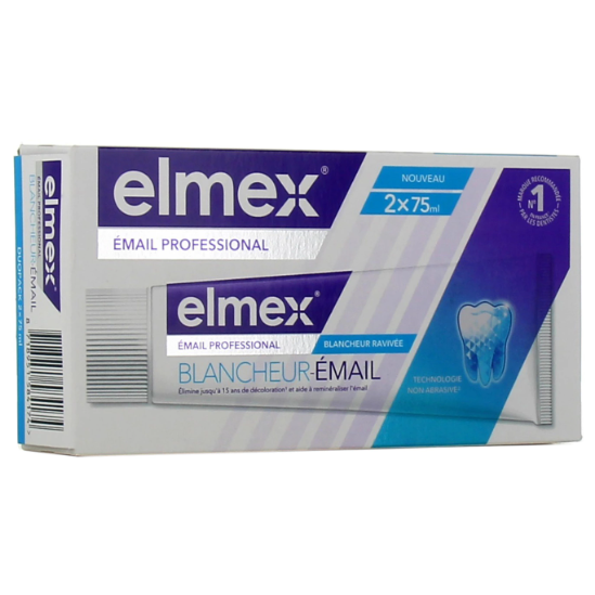 ELMEX Dentifrice Blancheur Email 2x75ml
