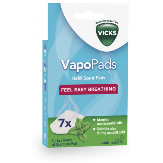 VICKS VapoPads 7 Recharges Parfumées au Menthol