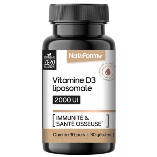 Nat&Form Nutraceutique Vitamine D3 30 Gélules