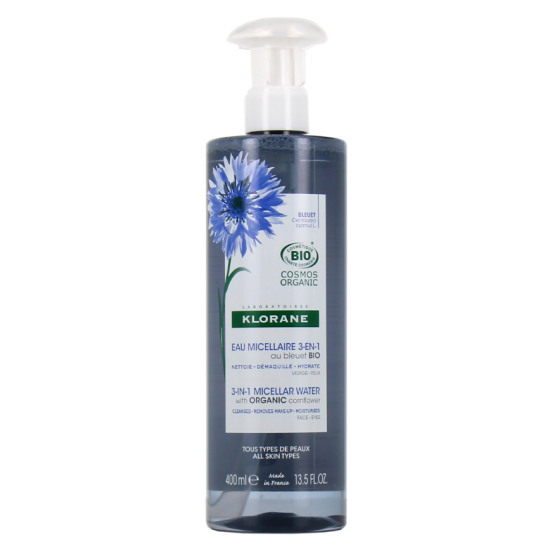 KLORANE Eau micellaire 3en1 bleuet 400ml