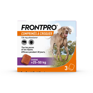 FRONTLINE Frontpro Comprimés Antiparasitaire 25-50 Kg 3 comprimés