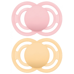 MAM 2 Sucettes Perfect Tendance 18 Mois et + - Couleur : Rose et Jaune