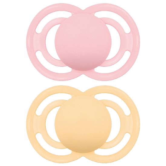 MAM 2 Sucettes Perfect Tendance 18 Mois et + - Couleur : Rose et Jaune