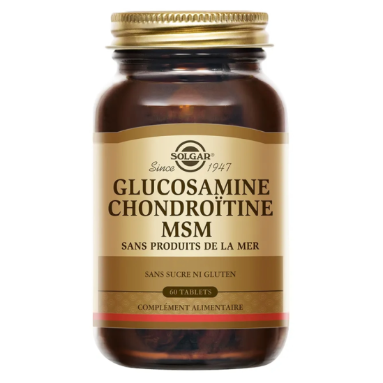 SOLGAR Extra Concentré Glucosamine Chondroïtine MSM 60 Comprimés