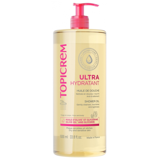 TOPICREM Ultra-Hydratant Huile de Douche 1 Litre