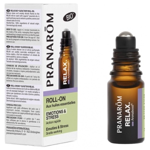 PRANAROM Aromaboost Relax - Détente Roll-On aux Huiles Essentielles Bio 5 ml