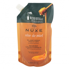 NUXE Rêve de Miel Gel Lavant Surgras Eco-recharge 400ml