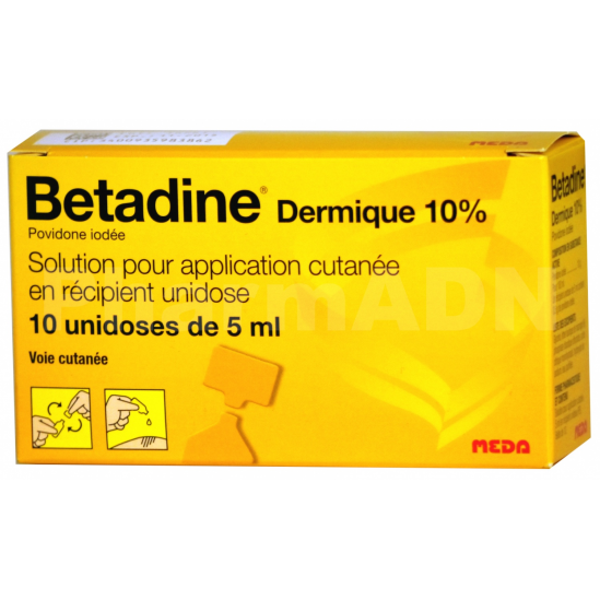 BETADINE Dermique 10% Solution Pour Application Cutanée boite de 10 Unidoses