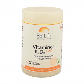 BE-LIFE Vitamines K2 D3 1000 30 gélules