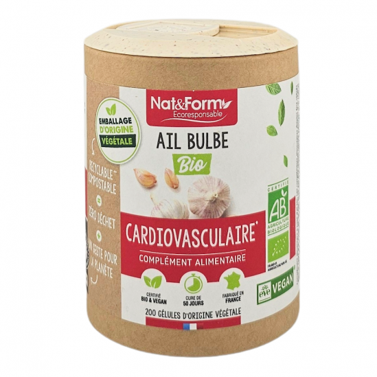 NAT&FORM Ail Bulbe Cardiovasculaire Boite de 200 gélules