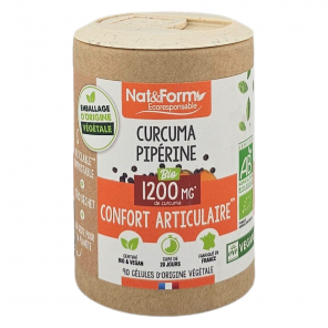 NAT&FORM Curcuma Pipérine 1200Mg Confort Articulaire 90 gélules