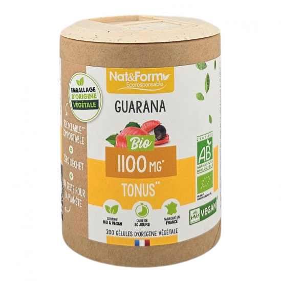 NAT&FORM Guarana 1100Mg Tonus 200 gélules