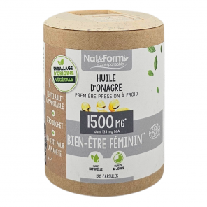 NAT&FORM Huile D'onagre 1500Mg Bien-être Féminin 120 Capsules