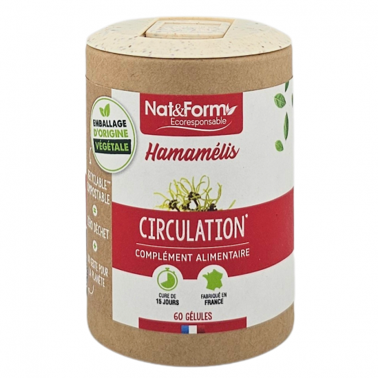 NAT&FORM Hamamélis Circulation Boite de 60 gélules
