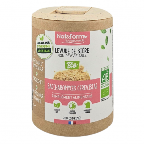 NAT&FORM Levure De Bière Non Revivifiable 200 Comprimés
