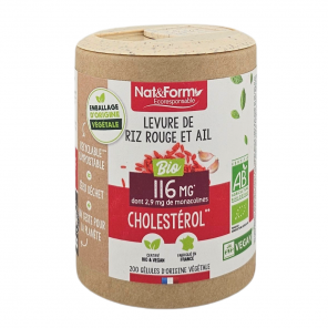NAT&FORM Levure De Riz Rouge Et Ail 116Mg 200 gélules