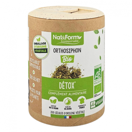 NAT&FORM Orthosiphon Détox 200 Gélules