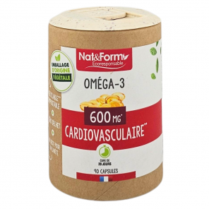 NAT&FORM Omèga-3 Cardiovasculaire 600Mg 90 Capsules