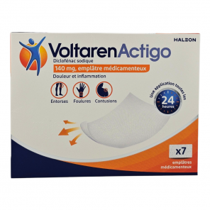VOLTARENACTIGO 140 mg emplâtre médicamenteux Boite de 7
