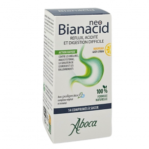 Aboca NeoBianacid Acidité et Reflux Boite de 14 Comprimés Goût Citron