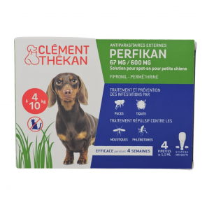 CLEMENT THEKAN Perfikan 67Mg / 600Mg Chiens 4 à 10Kg Boite de 4 Pipettes