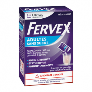 FERVEX Granulés pour Solution buvable Sachets Sans Sucre boite de 8