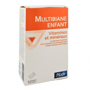 PILEJE Multibiane Enfant Vitamines et Minéraux Boite de 20 Sachets