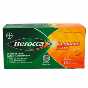 BEROCCA Immunité Flash Boite De 30 Comprimés Effervescents