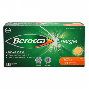 BEROCCA Energie Boite de 30 Comprimés Effervescents