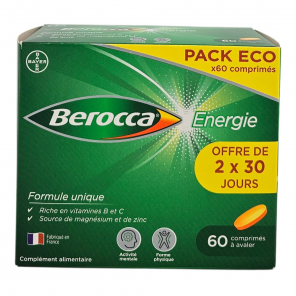 BEROCCA Energie Eco-Pack Boite de 60 Comprimés