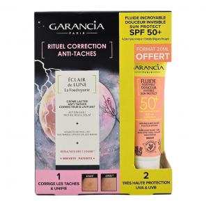 GARANCIA Coffret Éclair de Lune Crème Anti-taches 30ml + Fluide Solaire 20ml Offert