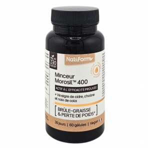 NAT&FORM Minceur Morosil 400 Brûle-Graisse et Perte de Poids Boite de 60 gélules