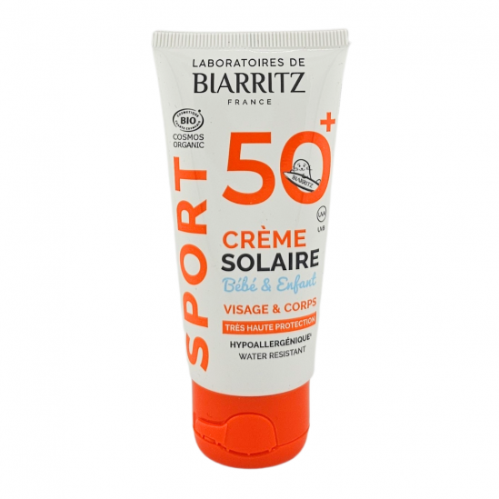 BIARRITZ Sport Crème Solaire Bébé & Enfant SPF 50+ 50ml
