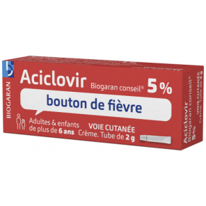 ACICLOVIR Biogaran 5% Crème tube 2G
