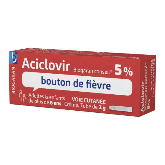 ACICLOVIR Biogaran 5% Crème tube 2G