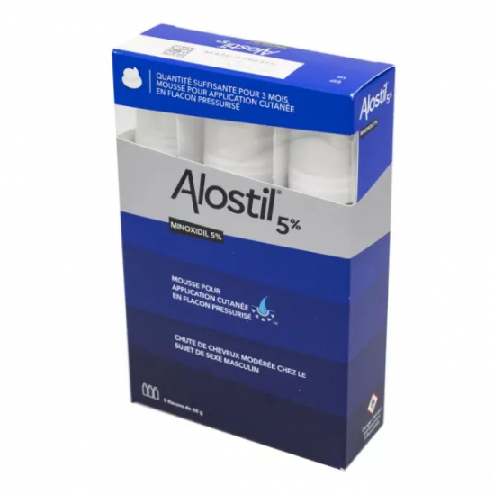 ALOSTIL 5% Solution pour application cutanée 3x60ml
