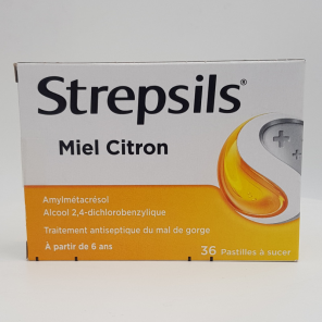 STREPSILS Miel Citron Pastilles boite de 36