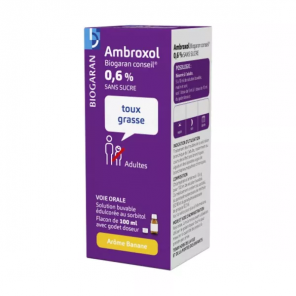 AMBROXOL 0.6% Biogaran Toux Grasse Sirop 100ML