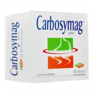 Carbosymag 48 doses de 2 gélules jumelées.
