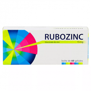 RUBOZINC 15MG Gélules boite de 60